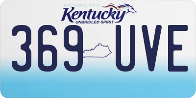 KY license plate 369UVE