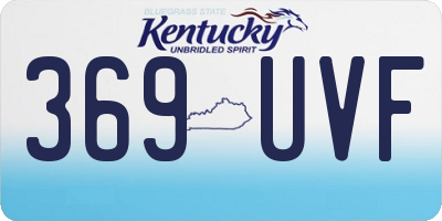 KY license plate 369UVF