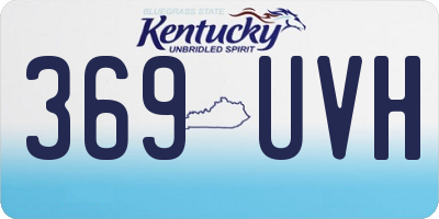KY license plate 369UVH