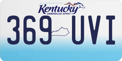 KY license plate 369UVI
