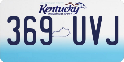 KY license plate 369UVJ