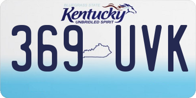 KY license plate 369UVK