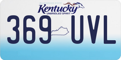 KY license plate 369UVL