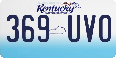 KY license plate 369UVO