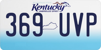 KY license plate 369UVP