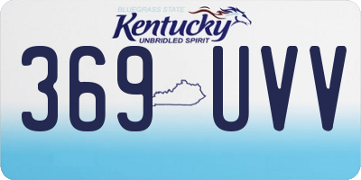 KY license plate 369UVV