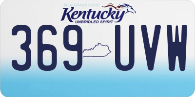 KY license plate 369UVW