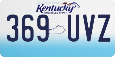 KY license plate 369UVZ