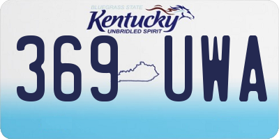 KY license plate 369UWA