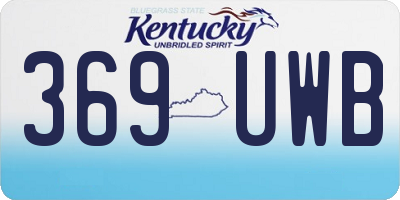 KY license plate 369UWB
