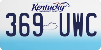 KY license plate 369UWC