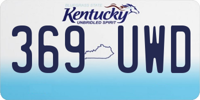 KY license plate 369UWD
