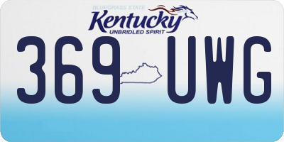 KY license plate 369UWG