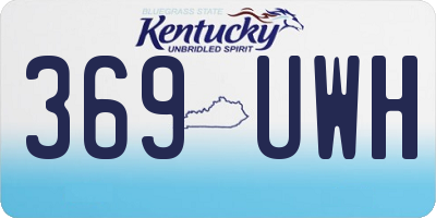 KY license plate 369UWH