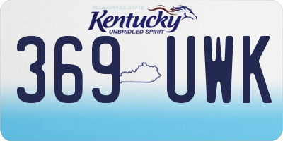 KY license plate 369UWK
