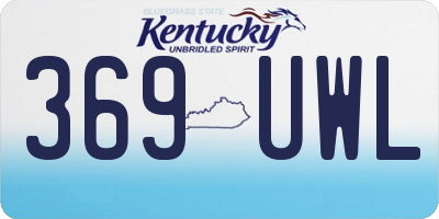 KY license plate 369UWL