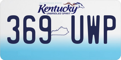 KY license plate 369UWP