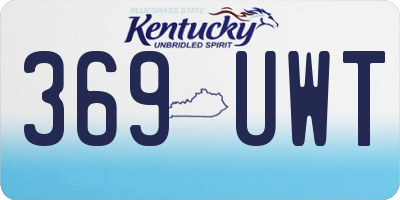 KY license plate 369UWT