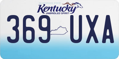 KY license plate 369UXA