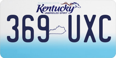 KY license plate 369UXC