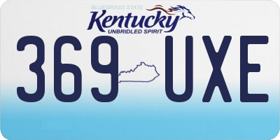 KY license plate 369UXE