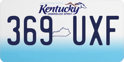KY license plate 369UXF