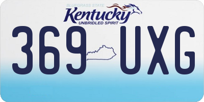 KY license plate 369UXG