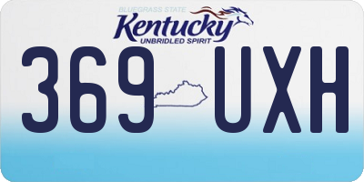 KY license plate 369UXH