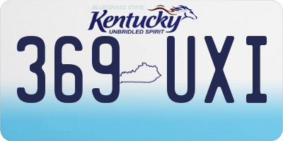 KY license plate 369UXI