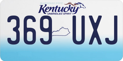 KY license plate 369UXJ
