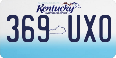 KY license plate 369UXO