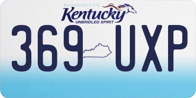 KY license plate 369UXP