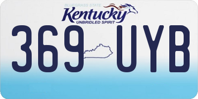 KY license plate 369UYB