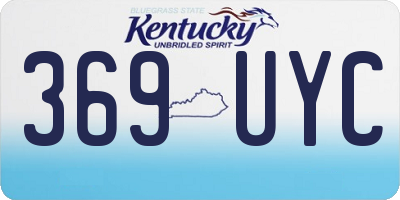 KY license plate 369UYC