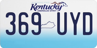 KY license plate 369UYD