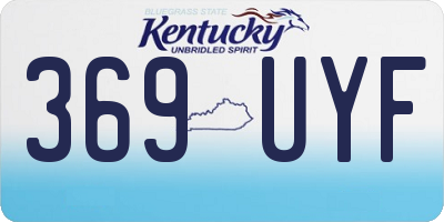 KY license plate 369UYF