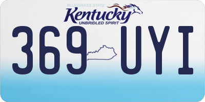 KY license plate 369UYI