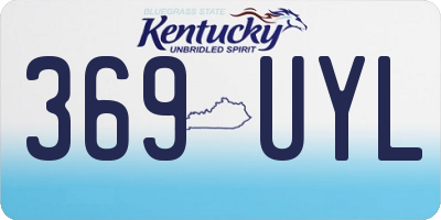 KY license plate 369UYL