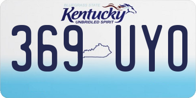 KY license plate 369UYO