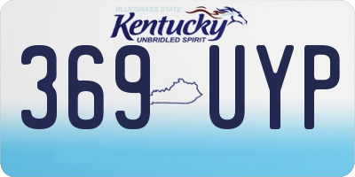 KY license plate 369UYP