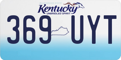 KY license plate 369UYT