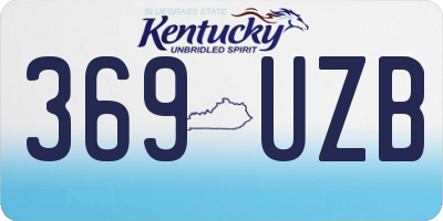 KY license plate 369UZB