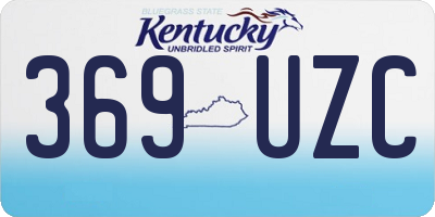 KY license plate 369UZC