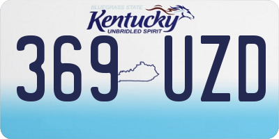 KY license plate 369UZD