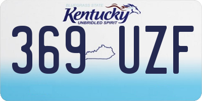 KY license plate 369UZF