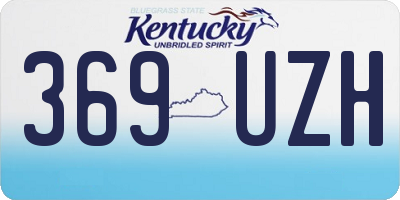 KY license plate 369UZH