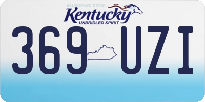 KY license plate 369UZI