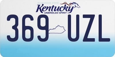 KY license plate 369UZL