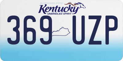 KY license plate 369UZP