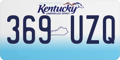KY license plate 369UZQ